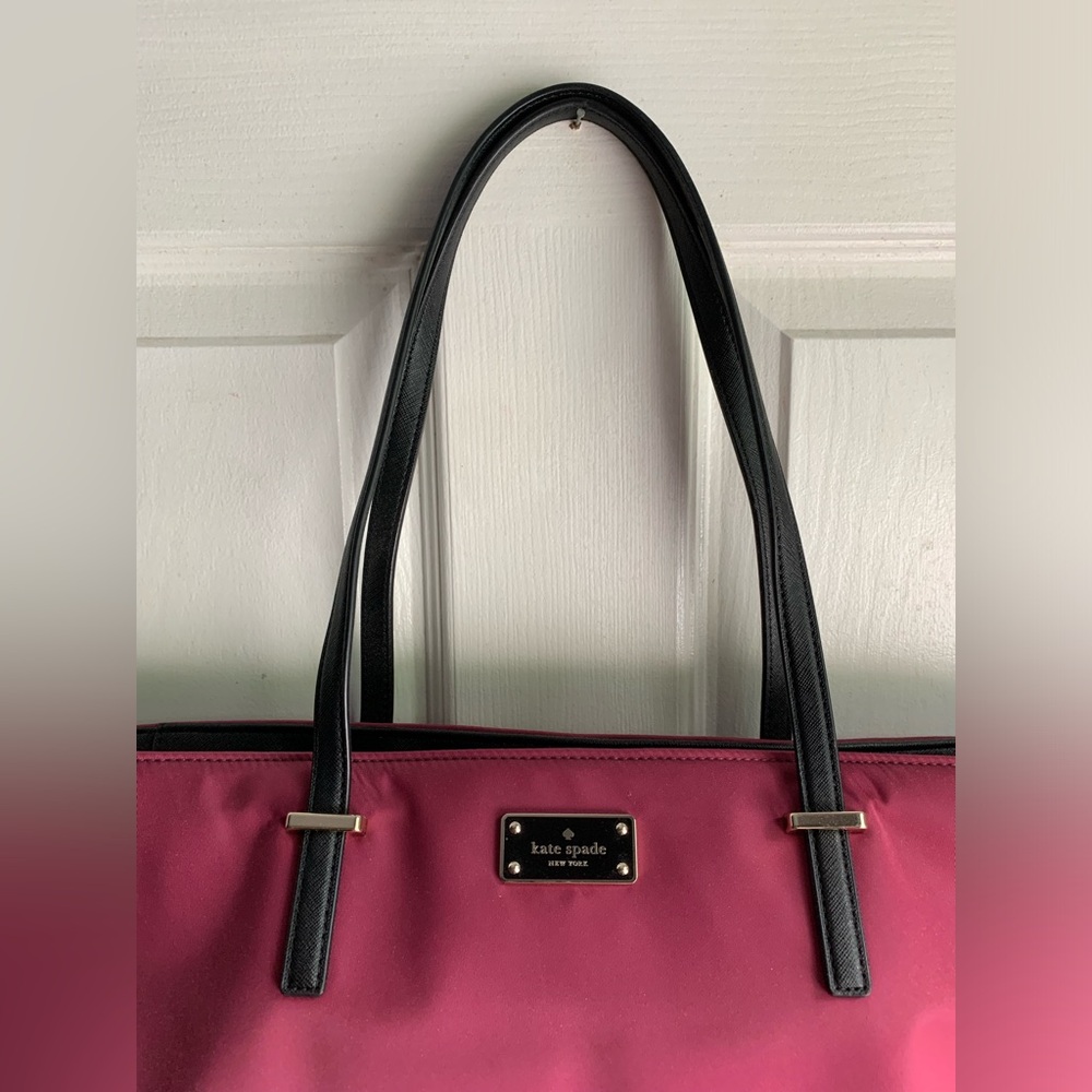 Kate Spade Raspberry Nylon Tote Bag - Picture 2 of 12